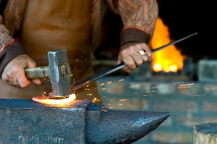 Outdoor guide in blacksmith